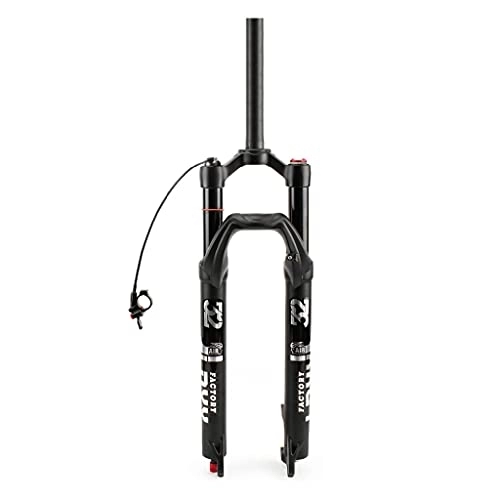 Mountain Bike Fork : aiNPCde Bike Suspension Fork 27.5 / 29 inch, Straight Tube 28.6mm QR 9mm, Manually / Remote Lock Adjustable Damping Front Forks for Mountain Bicycle (Color : Black A Remote, Size : 29inch)