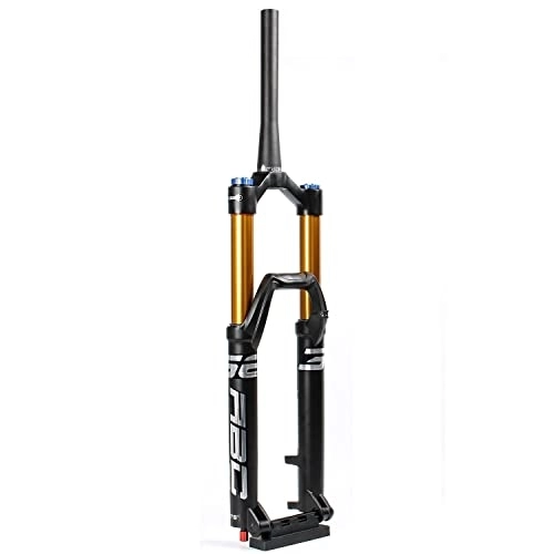 Mountain Bike Fork : aiNPCde DH MTB Air Front Fork 27.5 Inch Travel 160mm Thru Axle 15mm, Rebound Adjust Downhill Mountain Bike Suspension Fork Tapered Tube Manual Lockout (Size : Tapered Tube 27.5 inch)