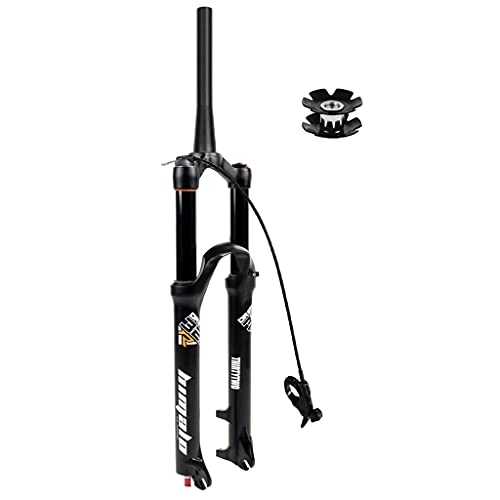 Mountain Bike Fork : aiNPCde Magnesium Alloy Air MTB Suspension Fork 26 / 27.5 / 29 inch, 160mm Travel Tapered and Straight Threadless Rebound Adjustment Bicycle Front Fork Black