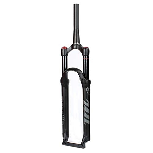 Mountain Bike Fork : aiNPCde Magnesium Alloy Mountain Bike Air Forks 26 27.5 29 Inches, Damping Adjustment 9mm QR Suspension Fork Travel: 120mm (Color : Tapered-manual lockout, Size : 26 inch)