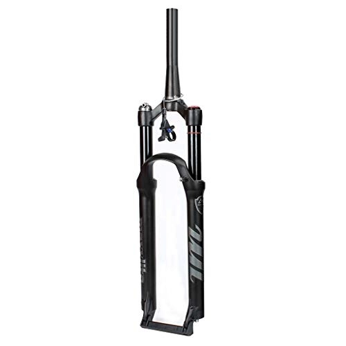 Mountain Bike Fork : aiNPCde Magnesium Alloy Mountain Bike Air Forks 26 27.5 29 Inches, Damping Adjustment 9mm QR Suspension Fork Travel: 120mm (Color : Tapered-remote lockout, Size : 29 inch)