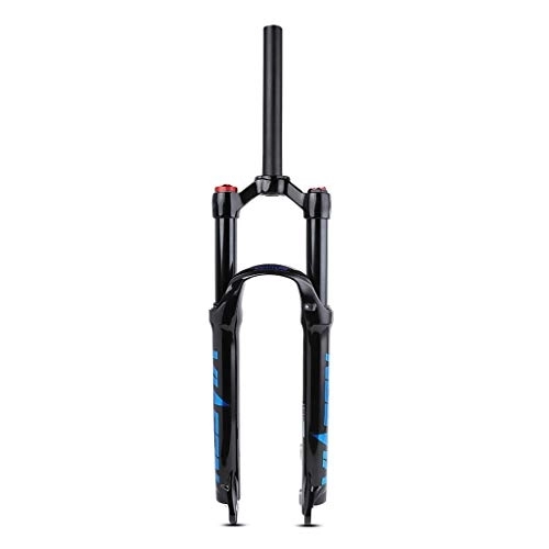 Mountain Bike Fork : aiNPCde Mountain Bicycle Suspension Fork Magnesium Alloy 26 / 27.5 / 29 Inch 1-1 / 8" Bike Air Front Forks (Color : Blue, Size : 27.5 inches)