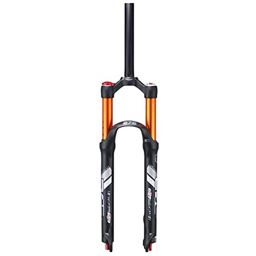 Mountain Bike Fork : aiNPCde Mountain Bike Dual Air Chamber Front Fork with Damping Adjustment 26 27.5inch Air Suspension Fork Suitable for MTB, Station Wagons, XC Off-road Vehicles (Color : Black, Size : 27.5 inch)
