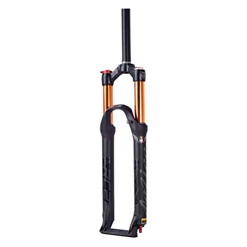 Mountain Bike Fork : aiNPCde Mountain Bike Fork 26 27.5 MTB Suspension Forks Light Alloy Air System Travel: 120mm - Black (Color : B, Size : 27.5 inches)