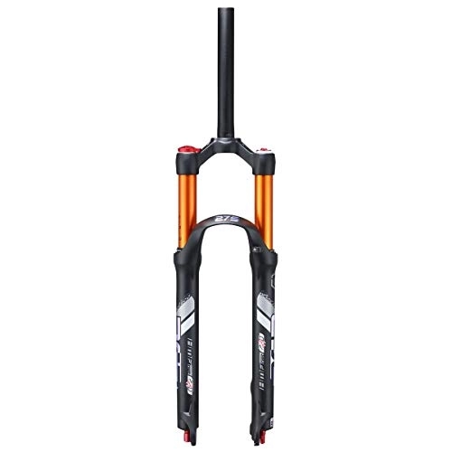 Mountain Bike Fork : aiNPCde Mountain Bike Front Fork 26 27.5 Inch 1-1 / 8" Suspension, Damping Adjustment MTB Air Fork Alloy 9mm (QR) Travel: 120mm (Color : Black, Size : 27.5 inches)