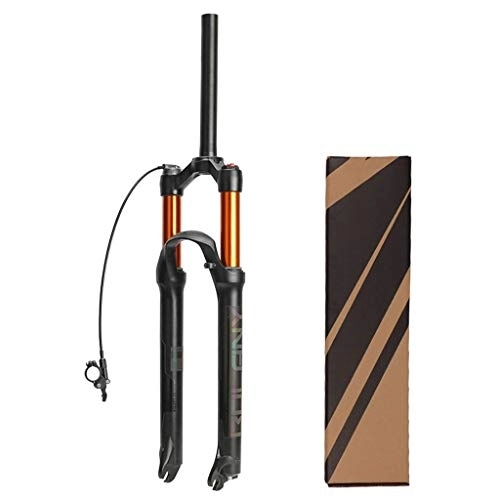 Mountain Bike Fork : aiNPCde Mountain Bike Magnesium Alloy MTB Front Fork 26 27.5 29 Inch, Damping Adjustment 120mm Travel Shock Absorber Air Fork FKA004 (Color : Straight remote lockout, Size : 26 inch)