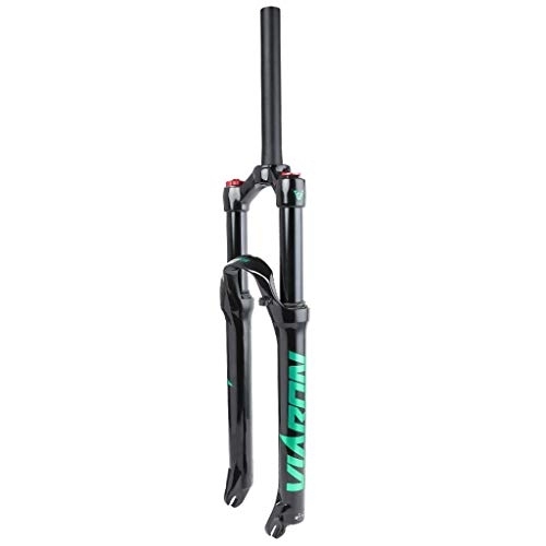 Mountain Bike Fork : aiNPCde Mountain Bike Suspension Fork, 26 / 27.5 / 29 Inch Magnesium Alloy MTB Air Fork 1-1 / 8" Disc Brake - About: 1720g (Color : Green, Size : 27.5 inch)