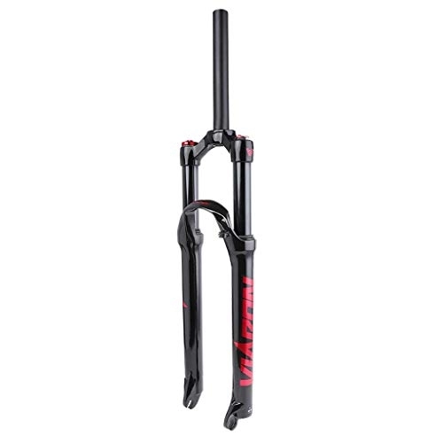 Mountain Bike Fork : aiNPCde Mountain Bike Suspension Fork, 26 / 27.5 / 29 Inch Magnesium Alloy MTB Air Fork 1-1 / 8" Disc Brake - About: 1720g (Color : Red, Size : 27.5 inch)