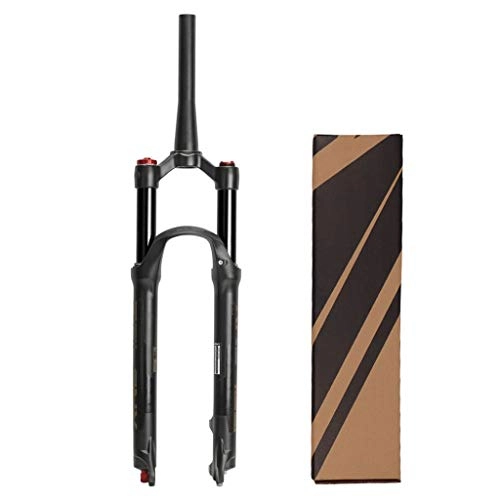 Mountain Bike Fork : aiNPCde MTB Bike Front Air Suspension Fork 26 27.5 29 Inch Alloy Downhill Cycling Damping Adjustment Travel 120mm FKA004 (Color : Tapered manual lockout, Size : 27.5 inch)