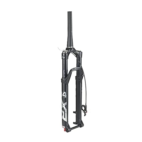 Mountain Bike Fork : aiNPCde MTB Forks 26 / 27.5 / 29 inch 120mm Travel, 1-1 / 8" Straight / Tapered Mountain Bike Fork with Rebound Adjust, Thru Axle 15mm×100mm Air Shocks (Shape : Tapered Remote-lockout, Size : 26inch)