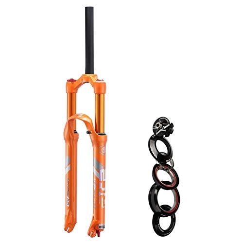 Mountain Bike Fork : aiNPCde MTB Front Fork 26" 27.5" Suspension Forks Accessories 44mm Bike Headset Set Orange (Color : C, Size : 27.5 inches)