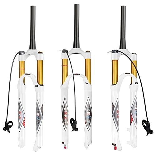 Mountain Bike Fork : aiNPCde MTB Mountain Front Fork 26 27.5 29 Inch, FO01-RK21 Ultralight 1-1 / 8 Bicycle Suspension Fork Straight / Tapered Tube QR 9mm (Color : Tapered Remote Lockout, Size : 29 inch)