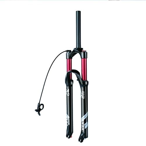 Mountain Bike Fork : Air Suspension Fork 26 / 27.5 / 29 Inch Damping Adjustment Mountain Bike Magnesium Alloy Fork 1-1 / 8 Straight Tube Travel 140mm Manual / Remote Lockout QR (Color : Remote, Size : 29 inch) (Remote 27.5