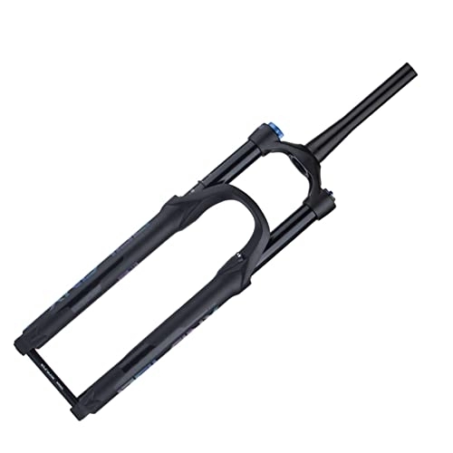 Mountain Bike Fork : Air Suspension Fork 27.5 29 Inch MTB Bicycle Front Fork With Rebound Adjustment 1 / 2 Tapered Tube QR 15mm Fit Mountain / Road Bike (Color : 100 * 15mm, Size : 27.5")