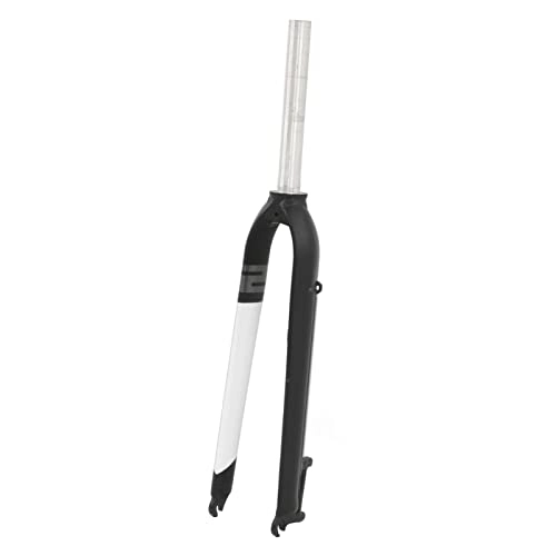 Mountain Bike Fork : Airshi Mountain Bike Fork, Easy to Install Aluminum Alloy Lightweight Bicycle Front Fork Practical for Mountain Bike (Black White)