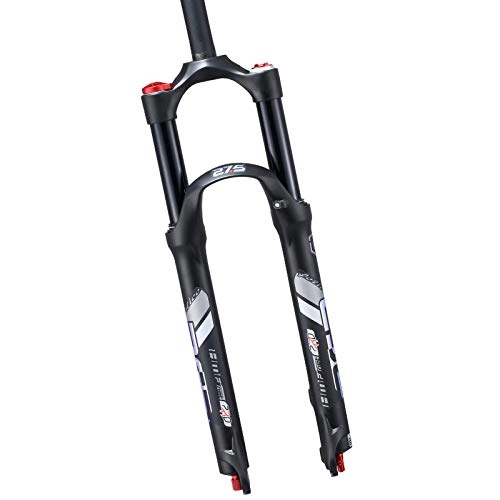 Mountain Bike Fork : AISHANG Bicycle Fork Mtb Bicycle Suspension Fork, 26, 27.5 Inch Air Fork Dual Air Chamber Damping Adjustment Air Pressure Shock Absorber Lock Mountain Bike Front Fork