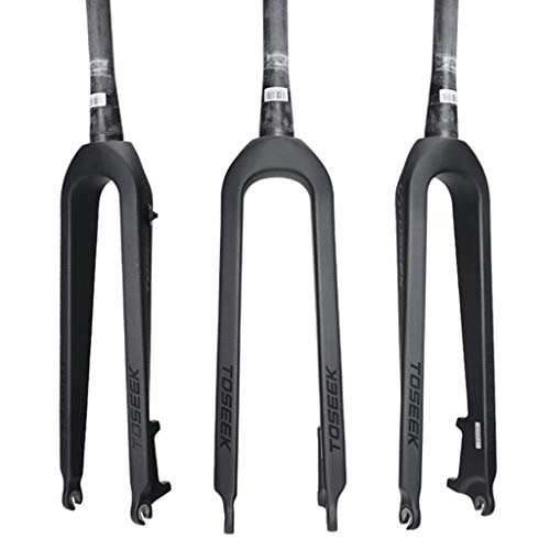 Mountain Bike Fork : AISHANG Mountain bike front fork, Carbon fiber bicycle hard fork Disc brake 26 / 27.5 inch 29 inch cone tube full carbon Bicycle accessories, Conical Tube-29 inch