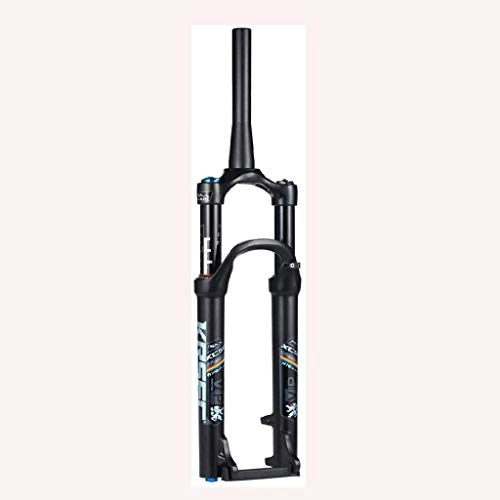 Mountain Bike Fork : AISHANG MTB Bicycle Suspension Fork Air Fork, 26 / 27.5 / 29 In Mountain Bike Front Fork with Rebound Adjustment Tapered Steerer Double Shoulder Control, Gas Shock Absorber Aluminum Alloy, Black-26in