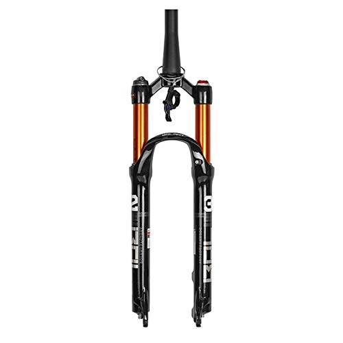 Mountain Bike Fork : Amberzcy Suspension Fork, MTB Double Air Fork For 26inch 27.5inch 29inch Stroke 100 Mm Diameter 28.6 Mm (Design : B, Size : 27.5inch)