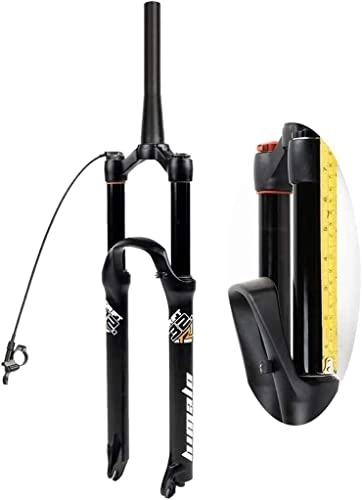 Mountain Bike Fork : Amdieu Bicycle Suspension Air Front Forks, 26 / 27.5 / 29 Inch MTB Fork Rebound Travel 160mm For XC Offroad, Mountain Bike, Downhill Cycling Accessories (Color : Tapered Remote Lock, Size : 27.5inch)