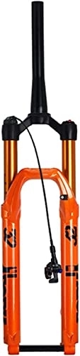 Mountain Bike Fork : Amdieu MTB Bicycle Fork, 27.5 / 29In Thru Axle Suspension Fork with 28.6 mm Conical Tube Damping 120 mm Suspension Travel Accessories (Color : Orange, Size : 27.5inch)