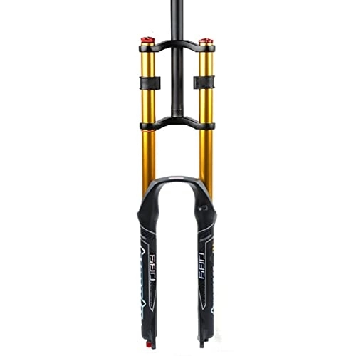 Mountain Bike Fork : Asiacreate 26" 27.5" 29" MTB Downhill Mountain Bike Fork 1-1 / 8" Straight Tube Travel 130mm Air Front Suspension Fork QR 9mm Double Shoulder Control Suspension Forks for AM Bicycles