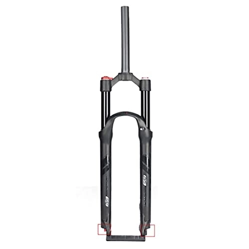 Mountain Bike Fork : Asiacreate 26 27.5 Inch MTB Suspension Forks Double Air Chamber Adjustable Damping Air Fork 1-1 / 8" 100mm Travel QR Mountain Bicycle Front Fork For Disc Brake Bike (Color : Black, Size : 27.5'')
