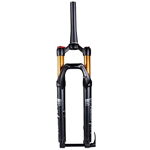 Mountain Bike Fork : Asiacreate 27.5 / 29 Inch Bike Air Suspension Fork 100mm Travel 1 / 2 Tapered Tube Bicycle Forks Manual / Remote Lockout Thru Axle 15mm MTB Front Fork (Color : HL, Size : 27.5in)