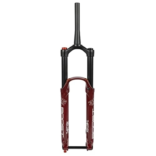 Mountain Bike Fork : Asiacreate 27.5 / 29" Mountain Bike Air Fork 1-1 / 2'' Tapered Tube Thru Axle 15mm Bike Air Suspension Fork Travel 160mm HL DH MTB Suspension Front Fork Disc Brake AM / TRAIL (Color : Red, Size : 27.5inch)