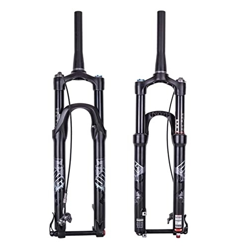 Mountain Bike Fork : Asiacreate MTB Air Fork 29 Inch Remote Lockout Mountain Bike Suspension Forks 120mm Travel 28.6mm Tapered Tube Thru Axle 15x100mm Front Fork Magnesium Aluminum Alloy