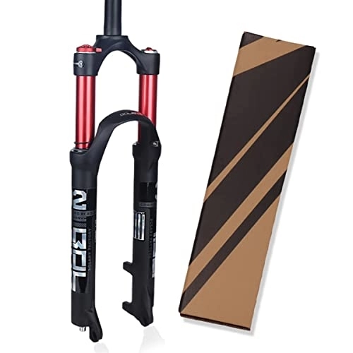 Mountain Bike Fork : Asiacreate MTB Suspension Fork 26 / 27.5 / 29 Inch 1-1 / 8 Mountain Bike Forks Travel 100mm Double Air Chamber Front Fork QR 9mm 28.6mm Straight Manual Lockout (Color : Red, Size : 27.5inch)
