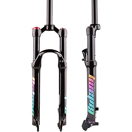 Mountain Bike Fork : Auoiuoy MTB Front Fork 26 / 27.5 / 29 Inch Bicycle Suspension Fork, Ultralight Cycling Fork, 120MM Travel, Disc Brake, 9MM Quick Release, Black-26inch