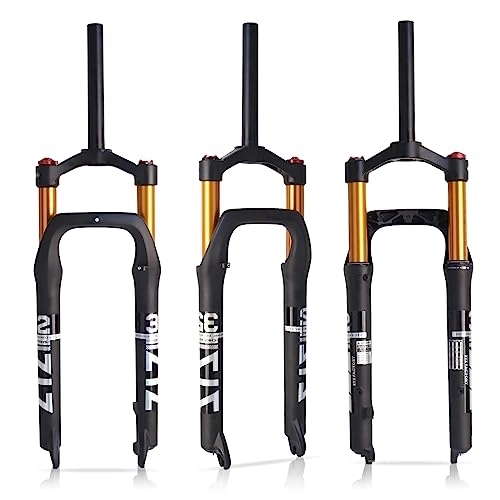 Mountain Bike Fork : B Bolany 26 inch Mountain Bike Air Fork, Travel 120mm Straight Tube MTB Suspension Forks Manual Lockout, 1-1 / 8 Threadless Bicycle Front Fork fit Snow / Beach / XC 4.0 Tire
