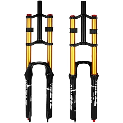 Mountain Bike Fork : B Bolany Bike Suspension Fork 26 / 27.5 / 29" for Mountain Bike DH Air Double Shoulder Downhill Rappelling Shock Absorber Straight Tube Ultralight Bicycle Shock Absorber Rebound Adjust