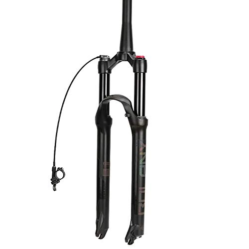 Mountain Bike Fork : BESTSL 26 / 27.5 / 29 inch MTB Suspension Fork Air Mountain Bike Suspension Fork Bicycle Accessories with Damping Adjustment for Mountain Bike Road Bikes, Tapered Remote, 27.5 inch
