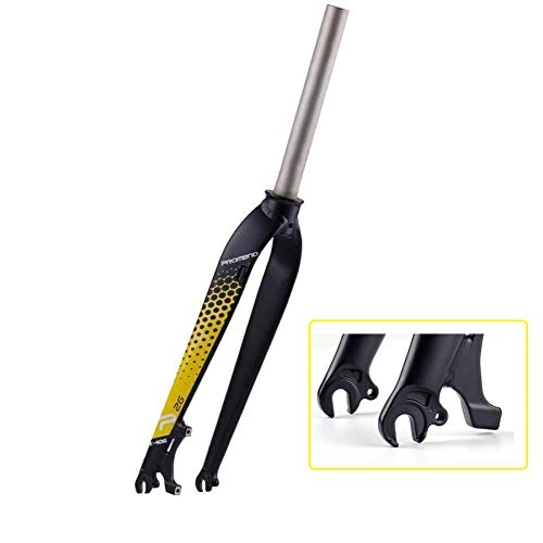 Mountain Bike Fork : BESTSL Suspension Fork Suspension Mountain Bicycle Front Fork Lightweight Aluminum Alloy Bicycle Fork 26 / 27.5 Inch Heavy 1-1 / 8"Bicycle Forks, Yellow-26in