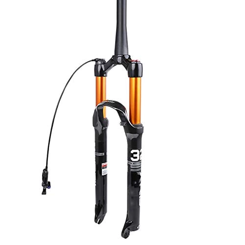Mountain Bike Fork : Bewinch Mountain Bicycle Suspension Forks, 26 / 27.5 / 29 Inch MTB Bike Front Fork with Rebound Adjust Straight Tube (Cone Tube), Remote Lockout 100Mm Travel 28.6Mm, Cone pipe, 26in