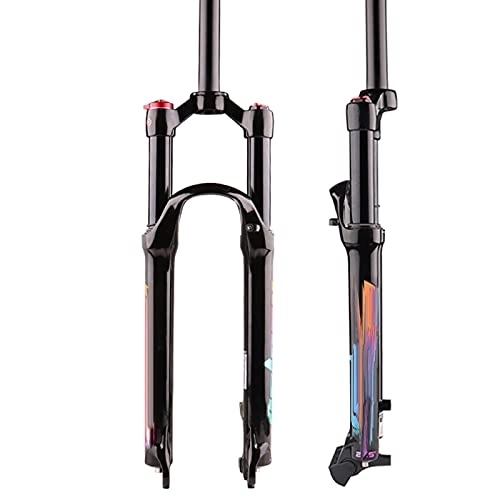 Mountain Bike Fork : Bewinch Mountain Bicycle Suspension Forks, 26 / 27.5 / 29 Inch MTB Bike Front Fork with Rebound Adjust Straight Tube, Shoulder Control 100Mm Travel 28.6Mm, 27.5in