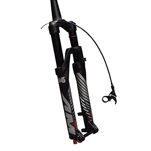Mountain Bike Fork : BEZARA 26 / 27.5 / 29 inch MTB Bicycle Alloy Suspension Fork, Tapered Steerer Front Fork (Manual Lockout - Remote Lockout)(Size: 29 inch, Color:Tapered- Wire)