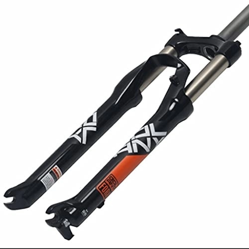 Mountain Bike Fork : BEZARA 26 Inch Mountain Bike Forks Hydraulic Suspension Straight Tube Unisex Ultralight Gas Shock Absorber(Color:Orange)