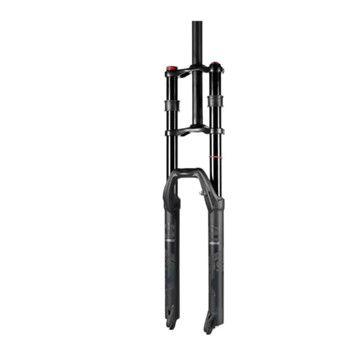 Mountain Bike Fork : Bicycle 29inch Double Shoulder Air Fork, 9mm Quick Release Aluminum Alloy Straight Tube Shoulder Control Mountain Bike Suspension Forks (Color : Black, Size : 27.5inch)