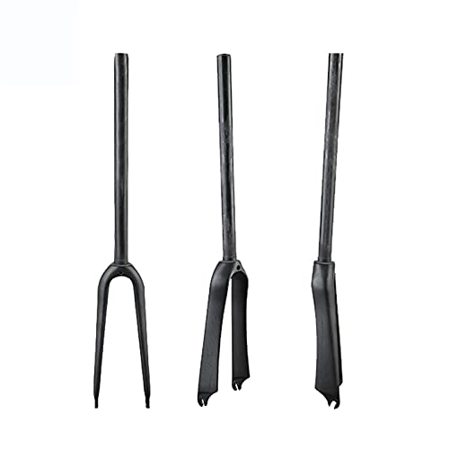 Mountain Bike Fork : Bicycle Air Fork Full Carbon Fiber BMX Front Fork Bicycle Hard Fork 14 / 16 / 20 Inch Suitable For 451 / 406 3k Matt fit Mountain Bike (Color : Black, Size : 16 inch open file 74mm)