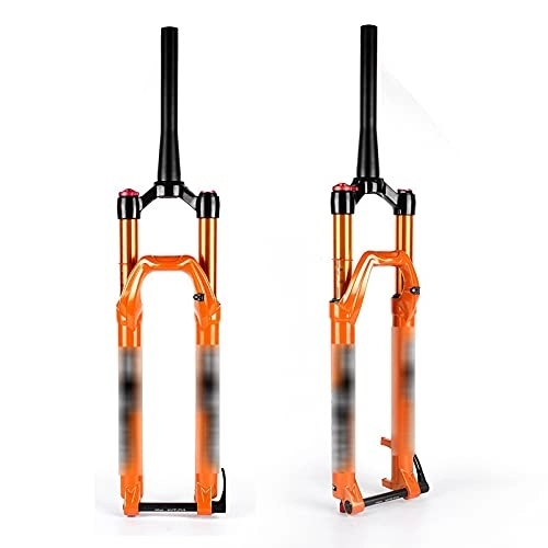 Mountain Bike Fork : Bicycle Air Fork Mountain Bike Barrel Axle Version Front Fork Damping Tortoise And Hare Rebound 27.5 29 Inch Air Pressure 100 * 15mm fit Mountain Bike (Color : Black 27.5 Wire Cone)