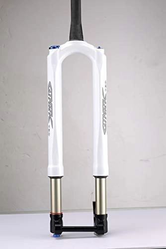 Mountain Bike Fork : Bicycle Air Fork MTb Mountain Bike Carbon Fork 29 100mm ACS Solo Predictive Steering Suspension Oil and Gas Fork 1 29 white