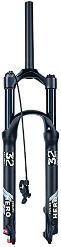 Mountain Bike Fork : Bicycle Fork 26 27.5 29 Inch Suspension Fork MTB Mountain Bike Front Fork with Damping Adjustment, 120mm Travel 9mmQR, Tapered Line C, 29