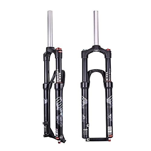Mountain Bike Fork : Bicycle Fork 26 / 27.5 Straight Tube Shoulder Control Quick Release Damping Mountain Bike Front Fork Magnesium Alloy Air Fork Can Lock The Front Fork