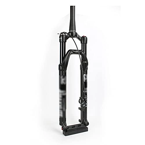 Mountain Bike Fork : Bicycle fork Air MTB Suspension Fork Mountain Bike Barrel Axle Version Air Pressure Front Fork 27.5 / 29 Inch (Color : 27.5 cone pipeline control)