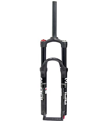 Mountain Bike Fork : Bicycle fork Mountain bike front fork 26 inch 27.5 inch 29 inch dual air chamber suspension fork air fork bicycle fork mount bracket (Color : Double red tube, Size : 26inch)