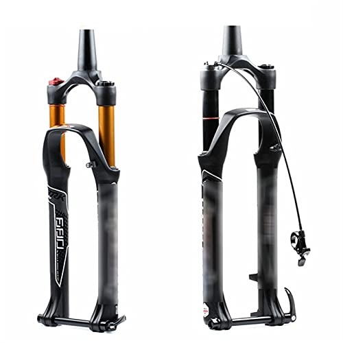Mountain Bike Fork : Bicycle Fork MTB Suspension Fork Mountain Bike Barrel Axle Front Fork 27.5 29 Inch Magnesium Alloy Lockable Air Fork (Color : 29 Remote Control)