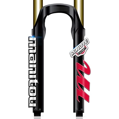 Mountain Bike Fork : Bicycle Fork Stickers M.I.N.U.T.E Front Fork Sticker Mountain Bike Bicycle Front Fork Change Color Decorative Sticker Waterproof (Color : Red white)